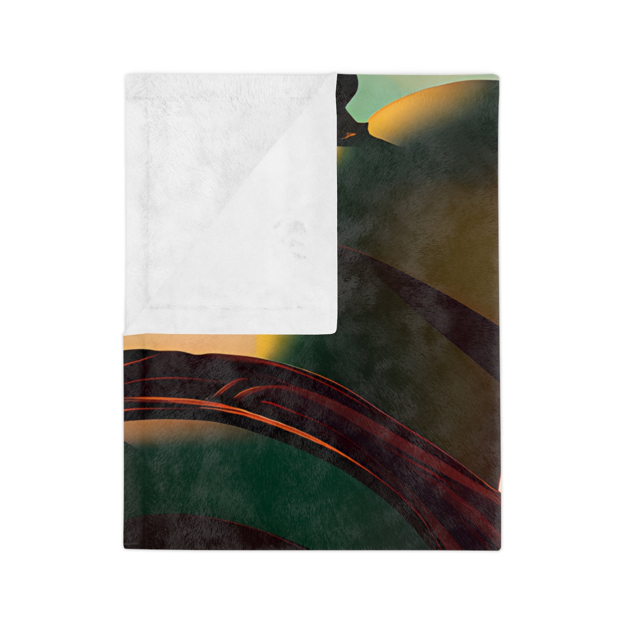 Retro Robot Velveteen Microfiber Blanket — 'For Gods By Gods' Vintage Sci‑Fi Throw