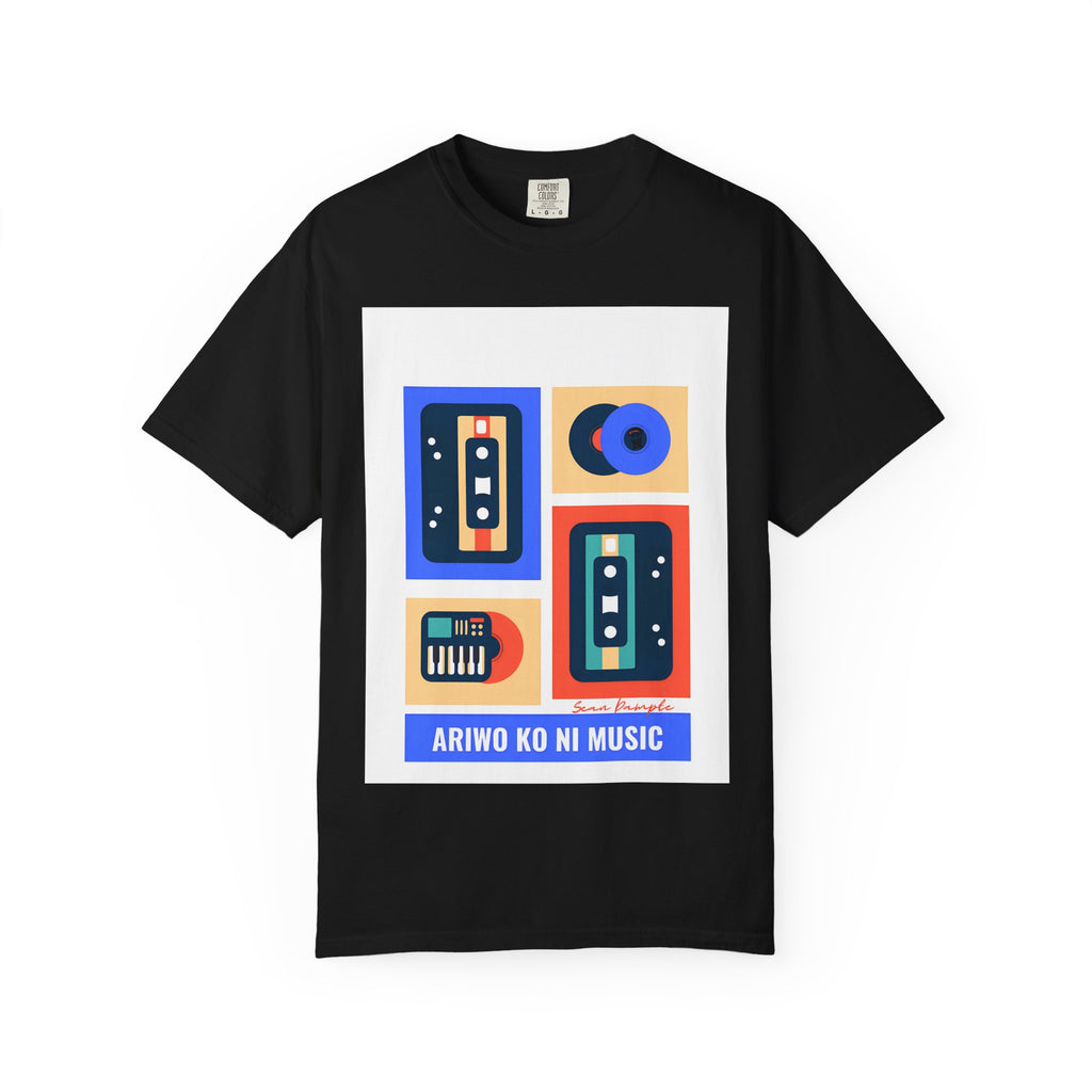 Retro Cassette Tee — "Ariwo Ko Ni Music" Graphic T-Shirt