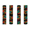 Abstract Color Swirl Sublimation Socks — Vibrant Psychedelic Crew Socks
