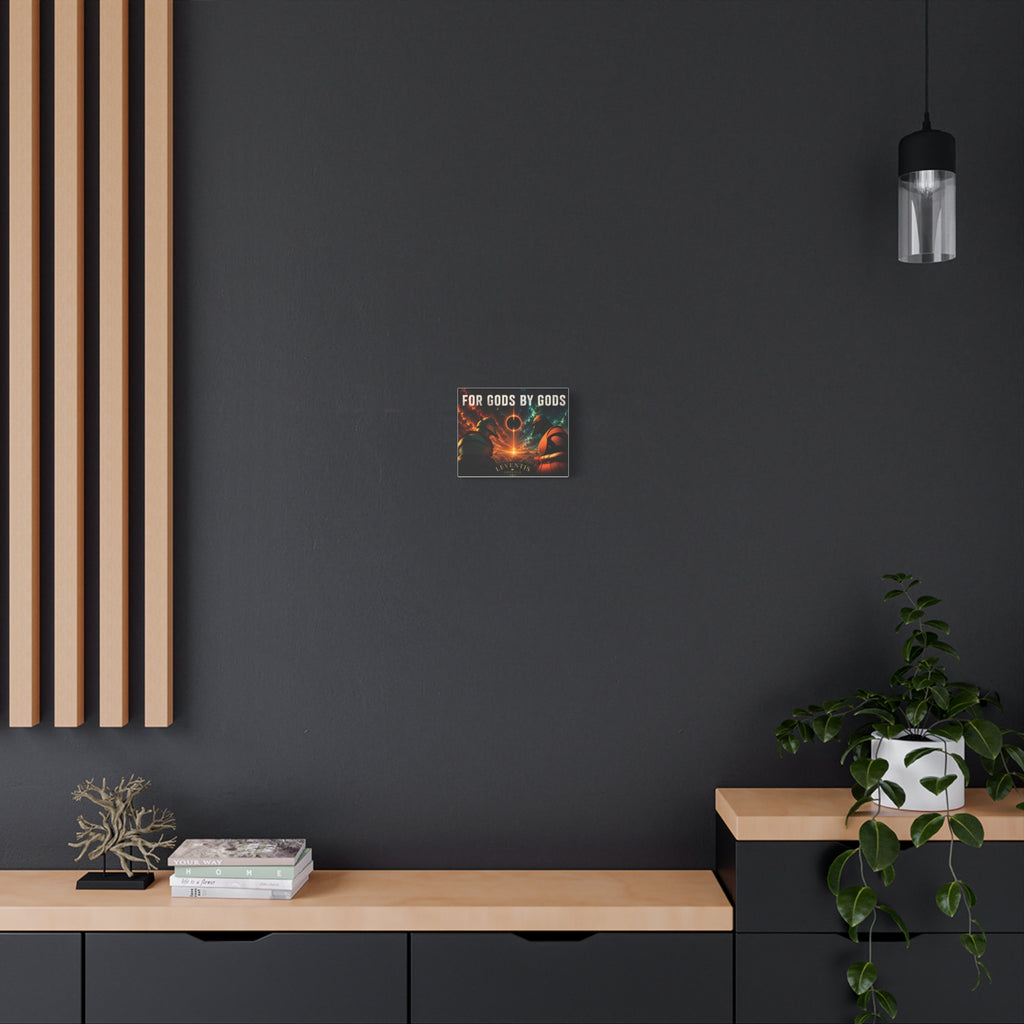 Robot Face Off Matte Canvas Print — Stretched 1.25" Wall Art
