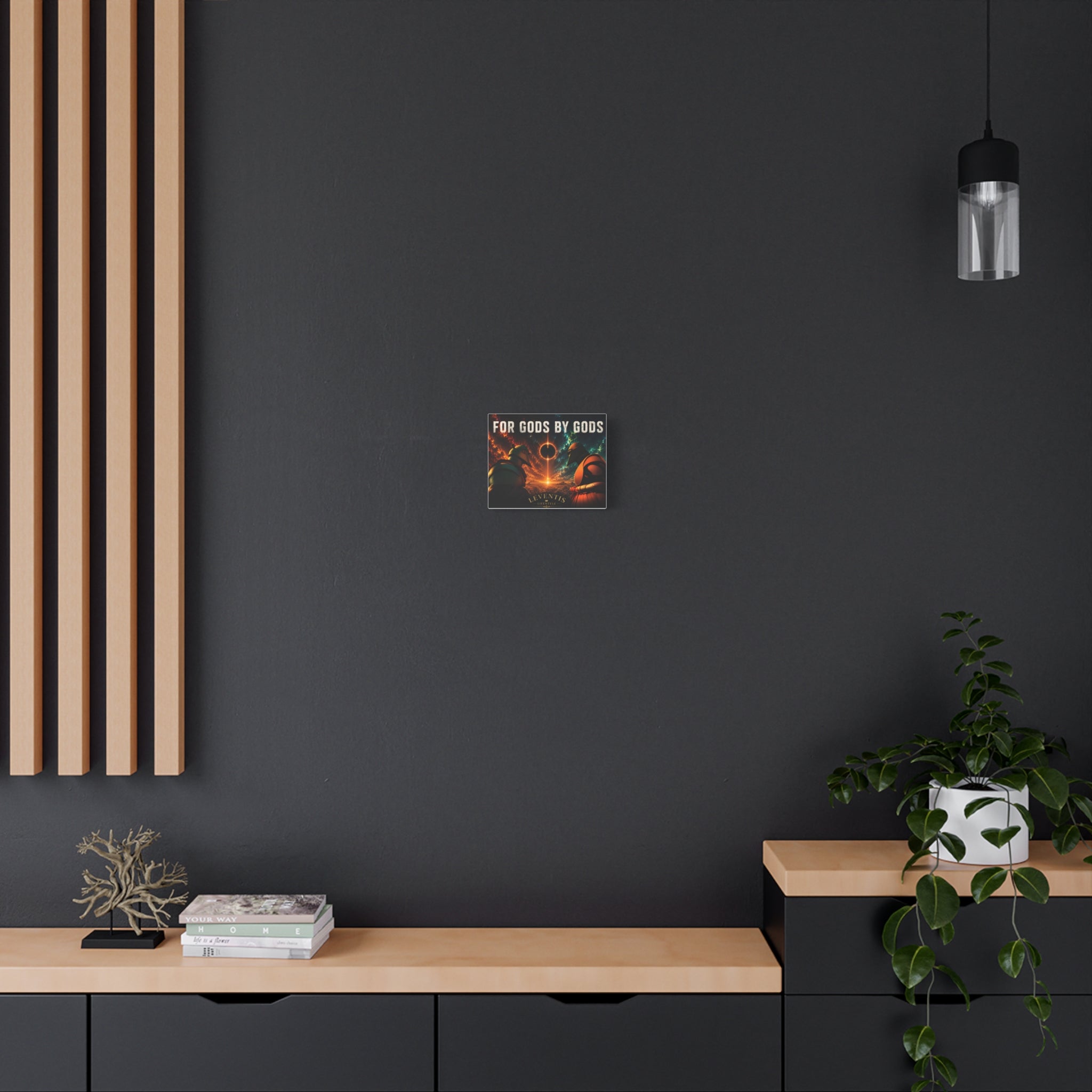 Robot Face Off Matte Canvas Print — Stretched 1.25" Wall Art