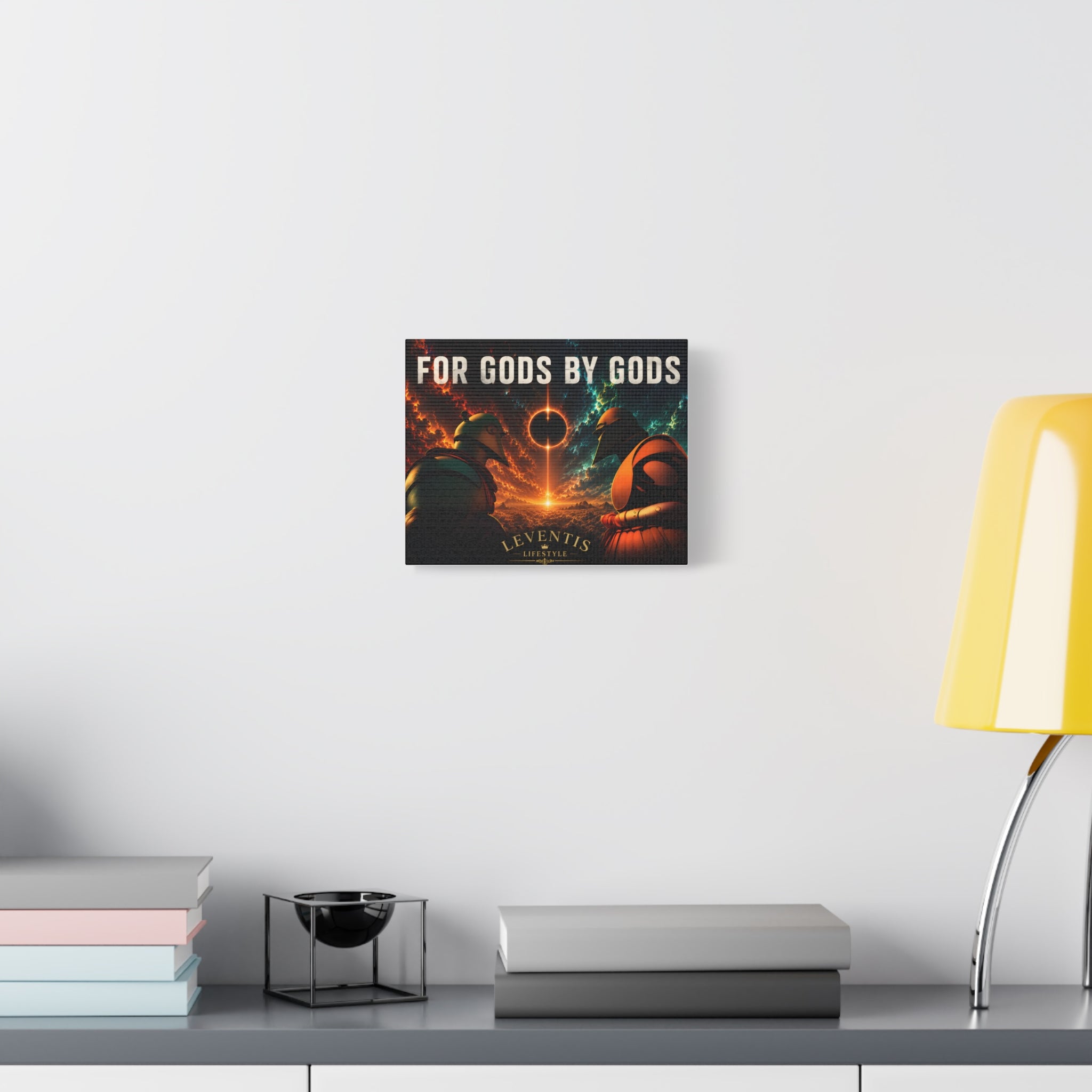 Robot Face Off Matte Canvas Print — Stretched 1.25" Wall Art