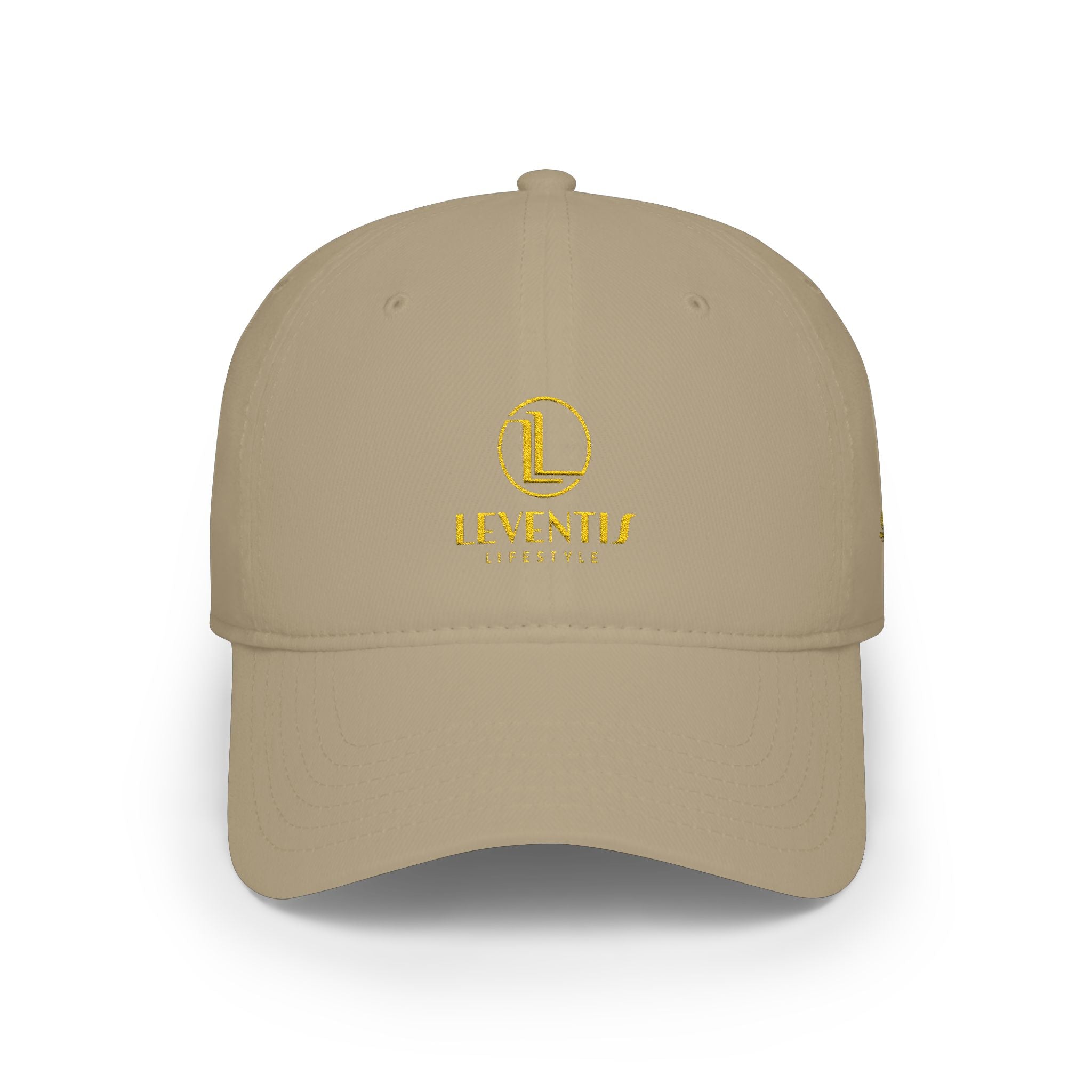 Minimalist 'Leventis Lifestyle' Gold Logo Baseball Cap