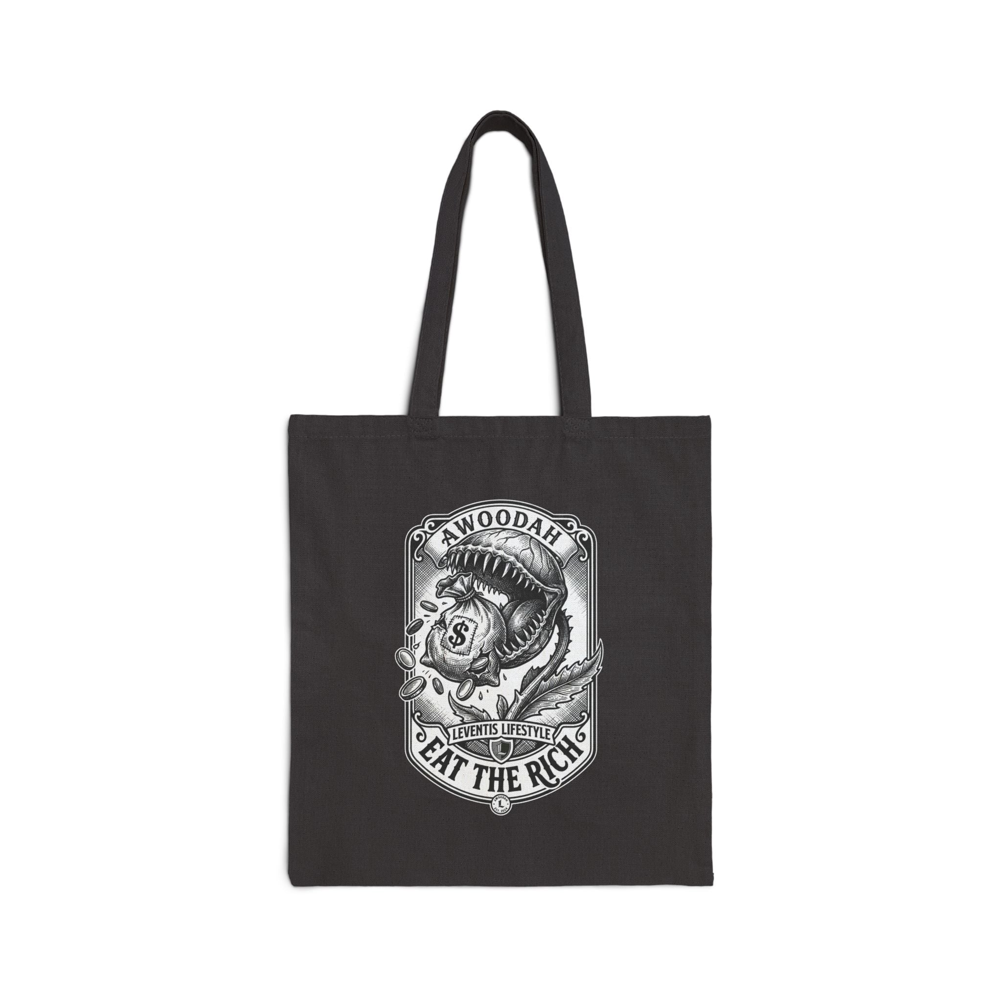Eat the Rich graphic tote | People Over Profit statement tote