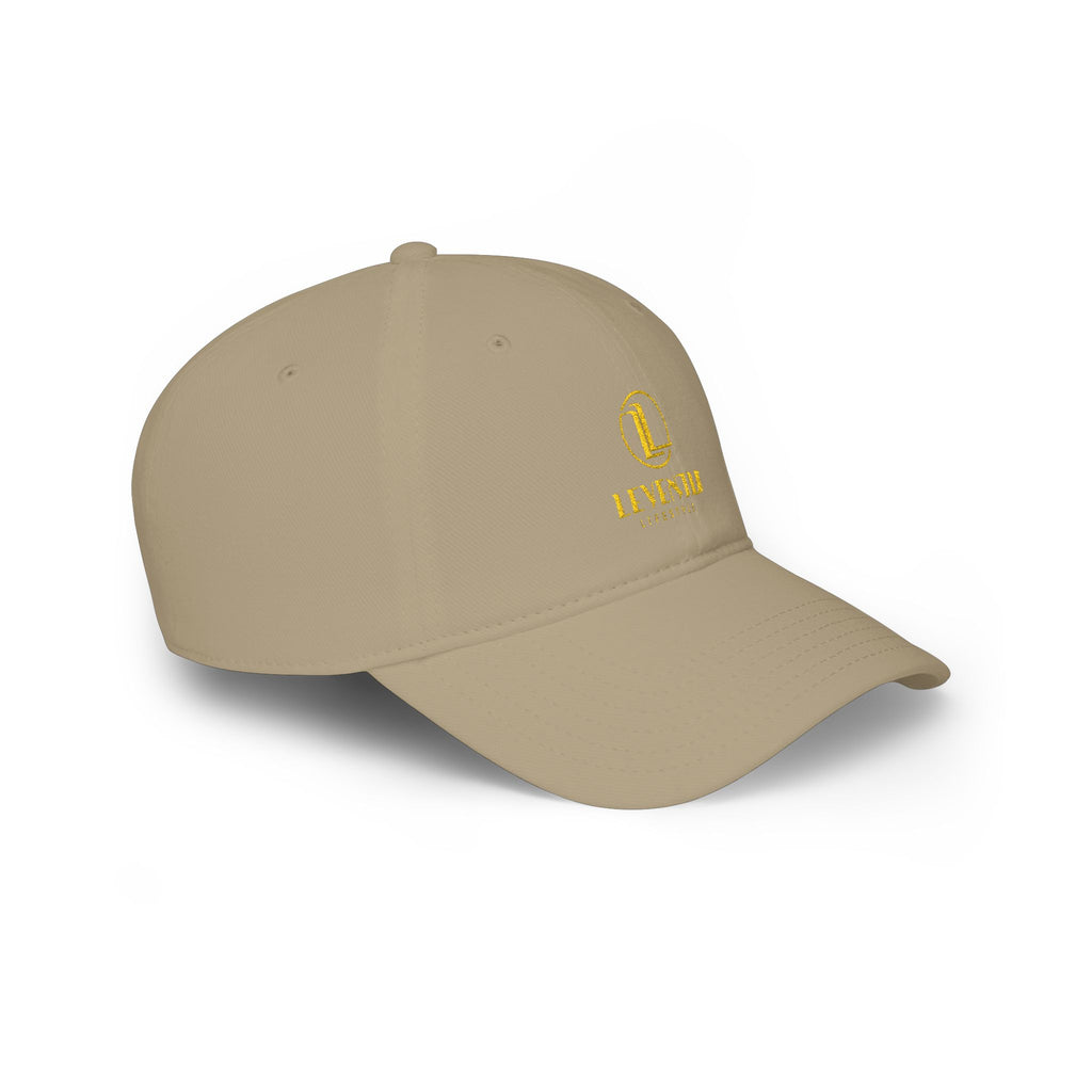 Minimalist 'Leventis Lifestyle' Gold Logo Baseball Cap