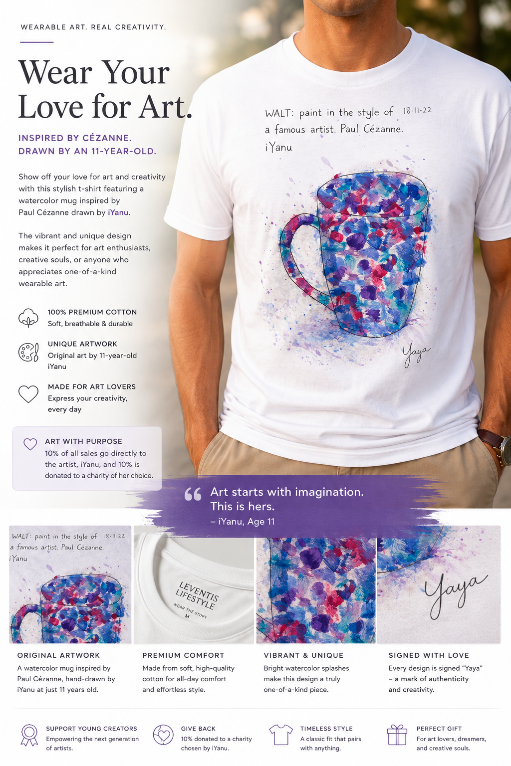 Yaya Abstract Watercolor Mug T-Shirt