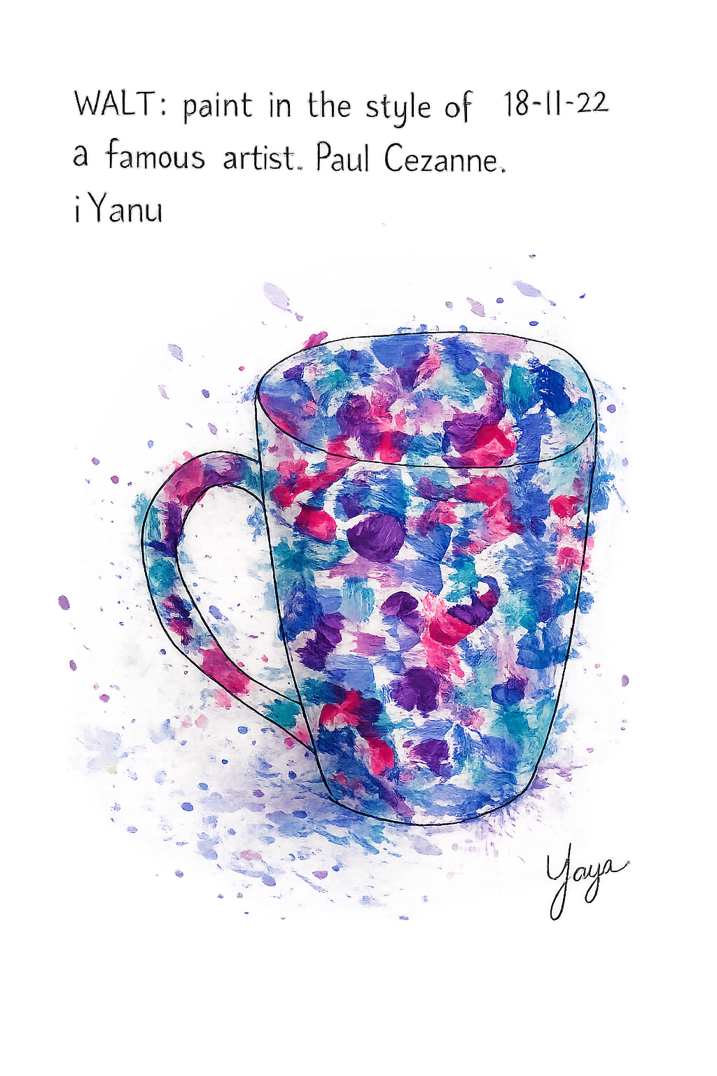 Yaya Abstract Watercolor Mug T-Shirt