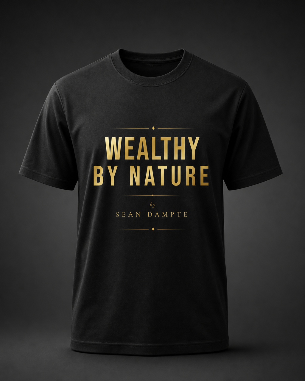 Premium Black Tee with Gold Statement Print
