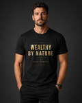 Premium Black Tee with Gold Statement Print